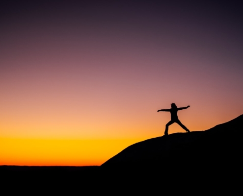 yoga on the mountain