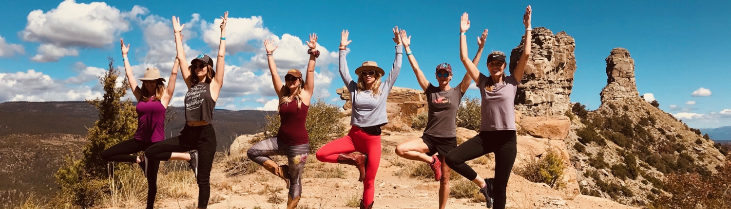 outdoor yoga with women